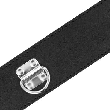Collana BDSM in Neoprene e Semi-Pelle con Lucchetto e Catena Vegan